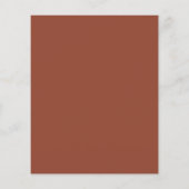 Papier Mariage Terracotta Brûlé Orange Floral (Dos)