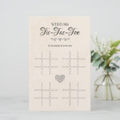 Papier Mariage Tic-Tac-Toe Jeu De Table Décorative Jeu Ru (Debout devant)
