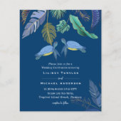 Papier Mariage Tortues Marines Bleu Jaune (Devant)