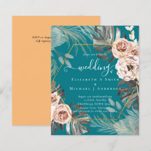 Papier Mariage TROPICAL PAMPAS GRASS à faible coût