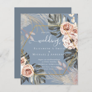 Papier Mariage TROPICAL PAMPAS GRASS à faible coût