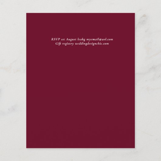 Papier Mariage TROPICAL PAMPAS GRASS à faible coût (Dos)