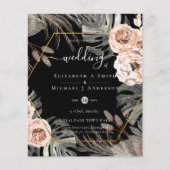 Papier Mariage TROPICAL PAMPAS GRASS à faible coût (Devant)