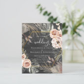 Papier Mariage TROPICAL PAMPAS GRASS à faible coût (Debout devant)