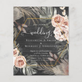 Papier Mariage TROPICAL PAMPAS GRASS à faible coût (Devant)