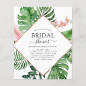 Papier Mariage Tropical Pas Cher Géométrique de Palme (Devant)