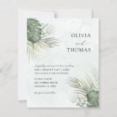 Papier Mariage TROPICAL VERT PALMIER BUDGET (Devant)
