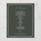Papier Mariage vert crânien à main antiémone rustique (Dos)