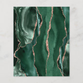 Papier Mariage Vert Émeraude Agate Or Rose Budget (Dos)