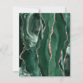 Papier Mariage Vert Émeraude Agate Or Rose Budget (Dos)