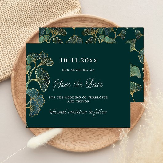 Papier Mariage vert émeraude vert verdure enregistrer la