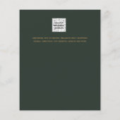 Papier Mariage Vert Or Vert moderne invite QR CODE (Dos)