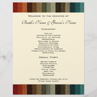 Papier Mariage vintage, Motif des rayures d'automne chaud