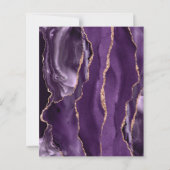 Papier Mariage Violet Agate Or Rose Foncé Budget (Dos)