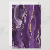 Papier Mariage Violet Rose Doré Agate Foncé Budget (Dos)