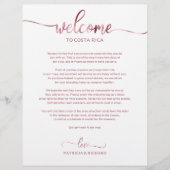 Papier Mariage Week-end Bienvenue Itinéraire Simple Chic (Devant)