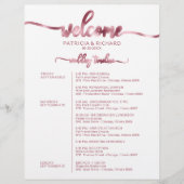 Papier Mariage Week-end Itinéraire Simple Chic Timeline (Devant)