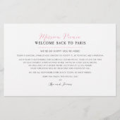 Papier Mariage Weekend Paris Event Map - CUSTOM for Kea (Devant)