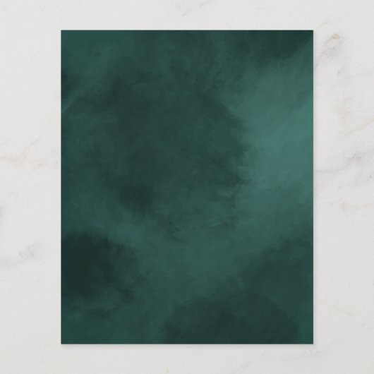 Papier Mariages célestes Gold Emerald Green Numéros de ta (Dos)