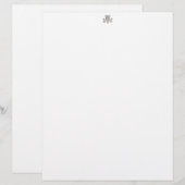 Papier Marie Antoinette - monogrammes royal (Devant / Derrière)