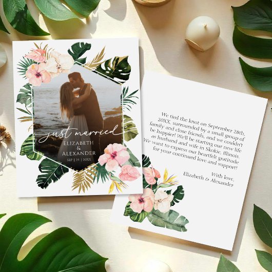 Papier marié | Faire-part photo Mariage tropical