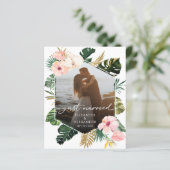 Papier marié | Faire-part photo Mariage tropical (Debout devant)