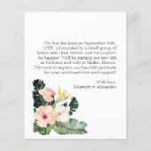 Papier marié | Faire-part photo Mariage tropical (Dos)