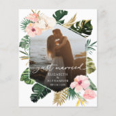 Papier marié | Faire-part photo Mariage tropical (Devant)