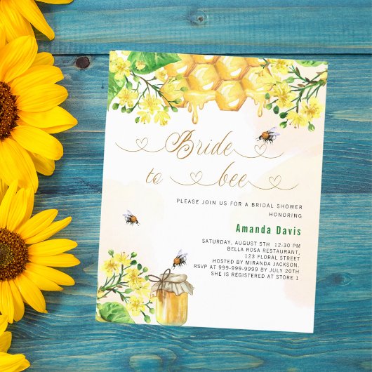 Papier Mariée à abeille jaune nid d'abeilles budget nupti