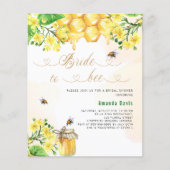 Papier Mariée à abeille jaune nid d'abeilles budget nupti (Devant)