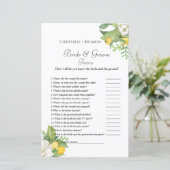 Papier Mariée citron & mariée trivia jeu de douche nuptia (Debout devant)