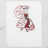 Papier Mariée de la Saint Valentin (Devant / Derrière)