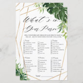 Papier Mariée de verdure tropicale Ce qu'il y a dans votr (Devant / Derrière)