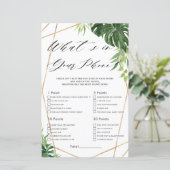 Papier Mariée de verdure tropicale Ce qu'il y a dans votr (Debout devant)