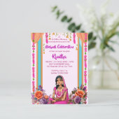 Papier Mariée mariage indienne Mehndi dans une invitation (Debout devant)