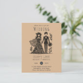 Papier Mariés dessinés à la main Mariée Groom Terracotta  (Debout devant)