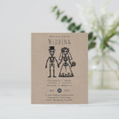 Papier Mariés squelettes dessin animé drôle dessin à la m (Debout devant)