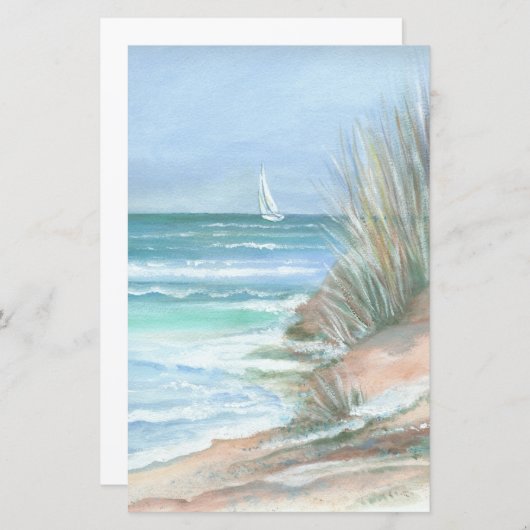 Papier marin aquarelle (Devant / Derrière)