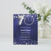 Papier Marine bleu argent photo 70e anniversaire invitati (Debout devant)