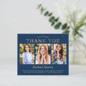 Papier Marine Blue Gold 3 Merci de diplôme photo (Debout devant)