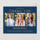 Papier Marine Blue Gold 3 Merci de diplôme photo (Devant)