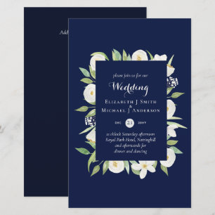 Papier Marine Blue Magnolia Le mariage budgétaire invite