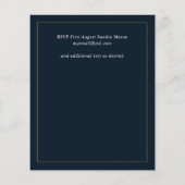 Papier Marine Blue Yellow Sunflowers Mariage Invite (Dos)