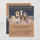 Papier Marine Brown chien assis service marié pour animau (Devant / Derrière)