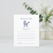 Papier Marine Damask Baby shower Guess the Baby Food Invi (Debout devant)
