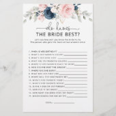 Papier Marine floral broussailleux Qui connaît la mariée  (Devant)