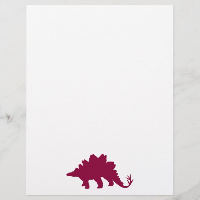 Papier Maroon Dinosaur (Devant)