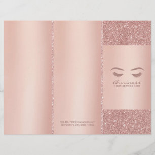 Papier Marqueur Rose Gold Salon Tri-Fold
