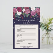 Papier Marsala & Navy Connaissez-Vous Bien Le Jeu De Mari (Debout devant)