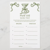 Papier Martini Bow Quel âge avaient-ils été natifs ? (Devant)